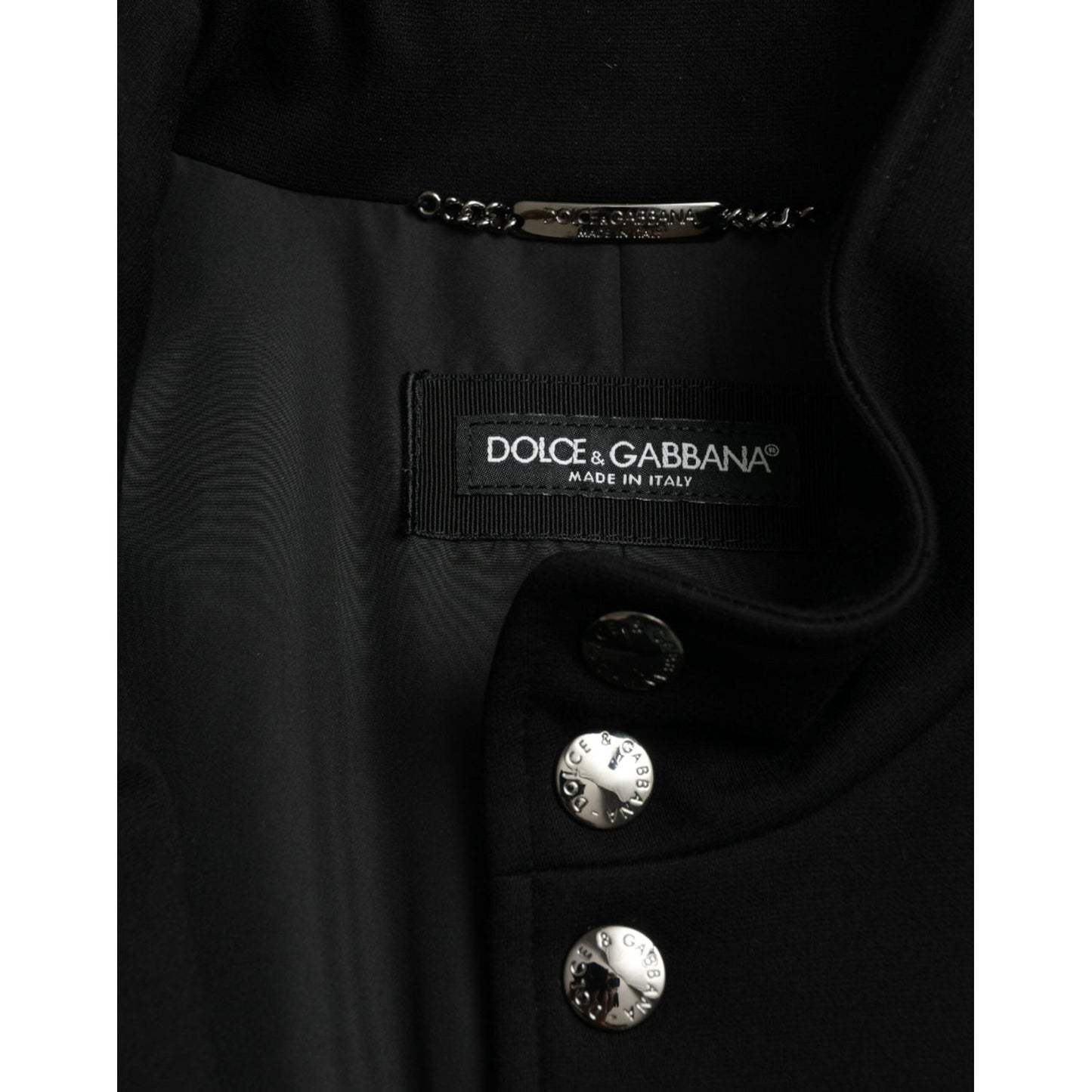 Dolce & Gabbana Elegant Black Sleeveless Vest Jacket Dolce & Gabbana Black