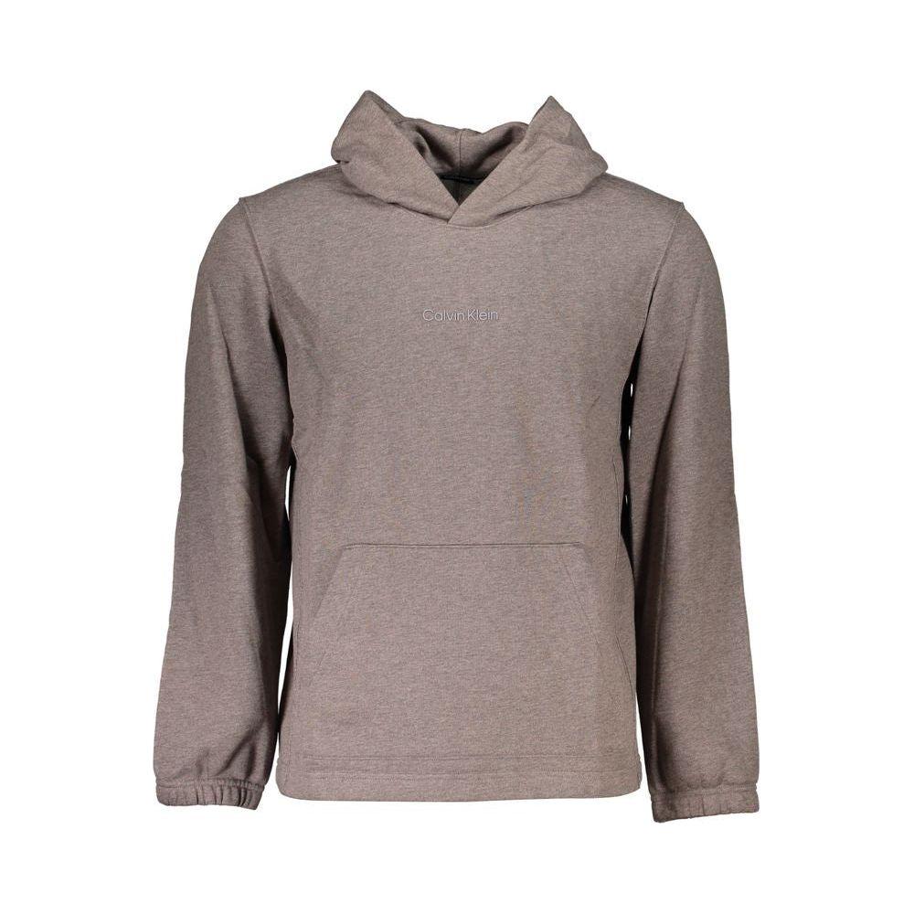 Calvin Klein Sleek Long Sleeved Hooded Sweatshirt Calvin Klein Slate Gray