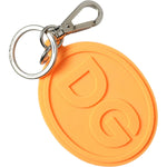 Dolce & Gabbana Elegant Orange Charm Keyring with Silver Detail Dolce & Gabbana Sandy Brown