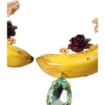 Dolce & Gabbana Chic Clip-on Banana Dangle Earrings Earrings Dolce & Gabbana Goldenrod