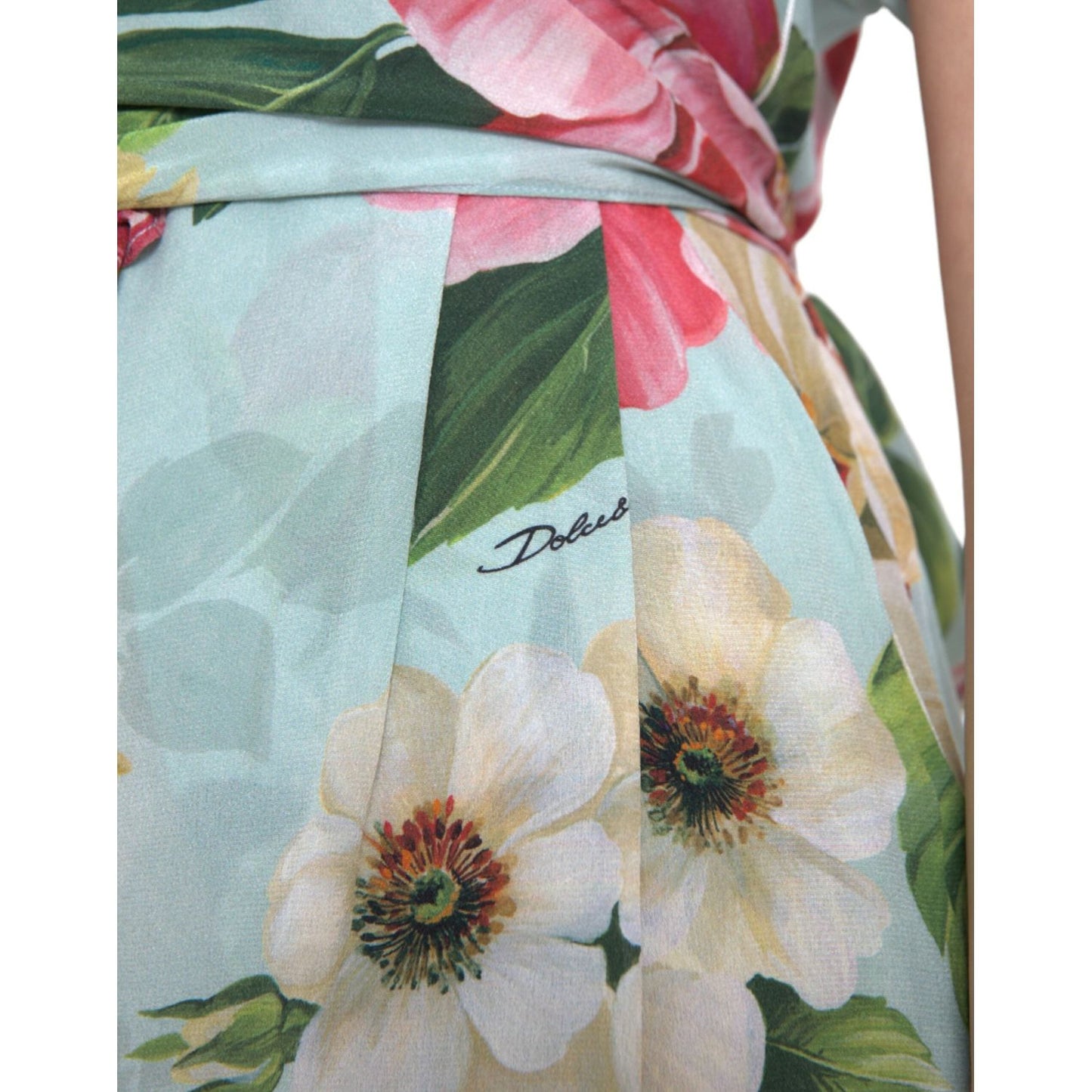 Dolce & Gabbana Elegant Floral Silk Crepe Jumpsuit Dolce & Gabbana Gray