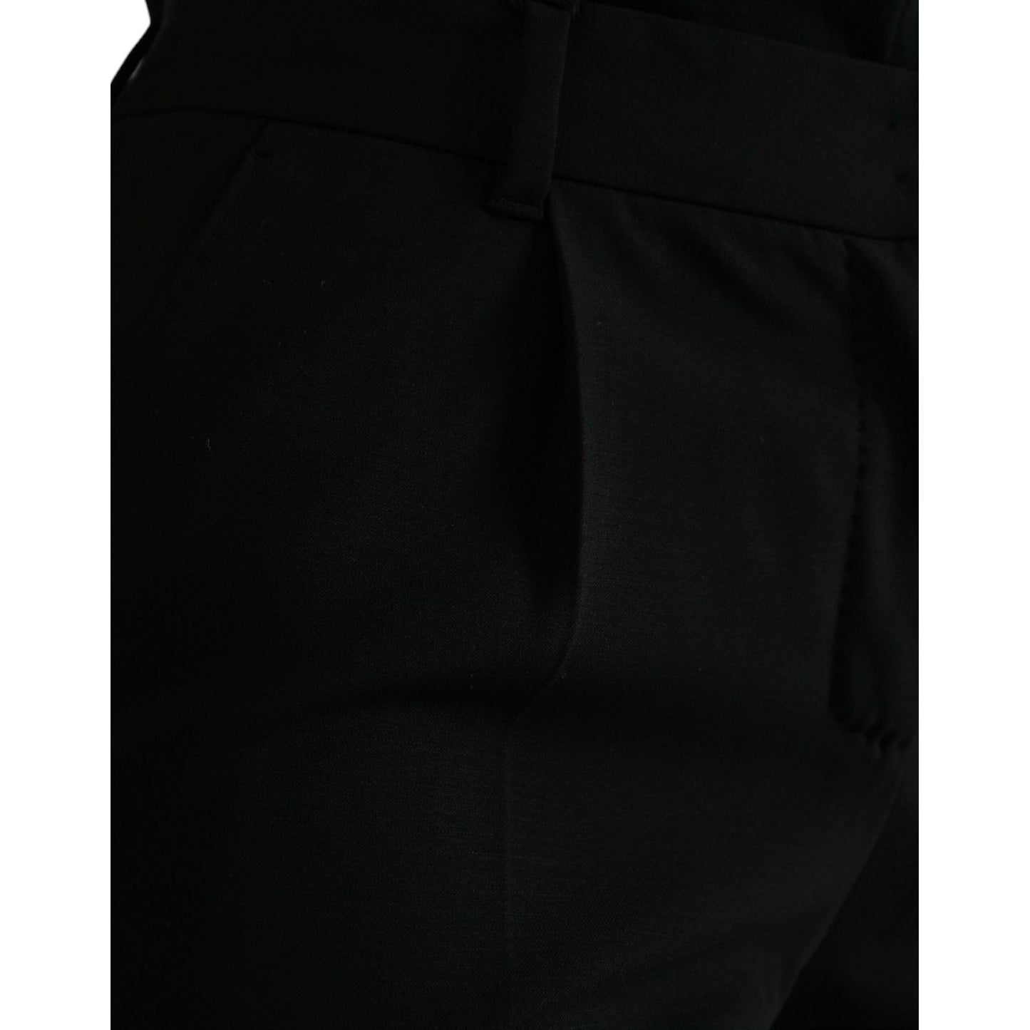 Dolce & Gabbana Elegant Tapered Wool Trousers Dolce & Gabbana Black