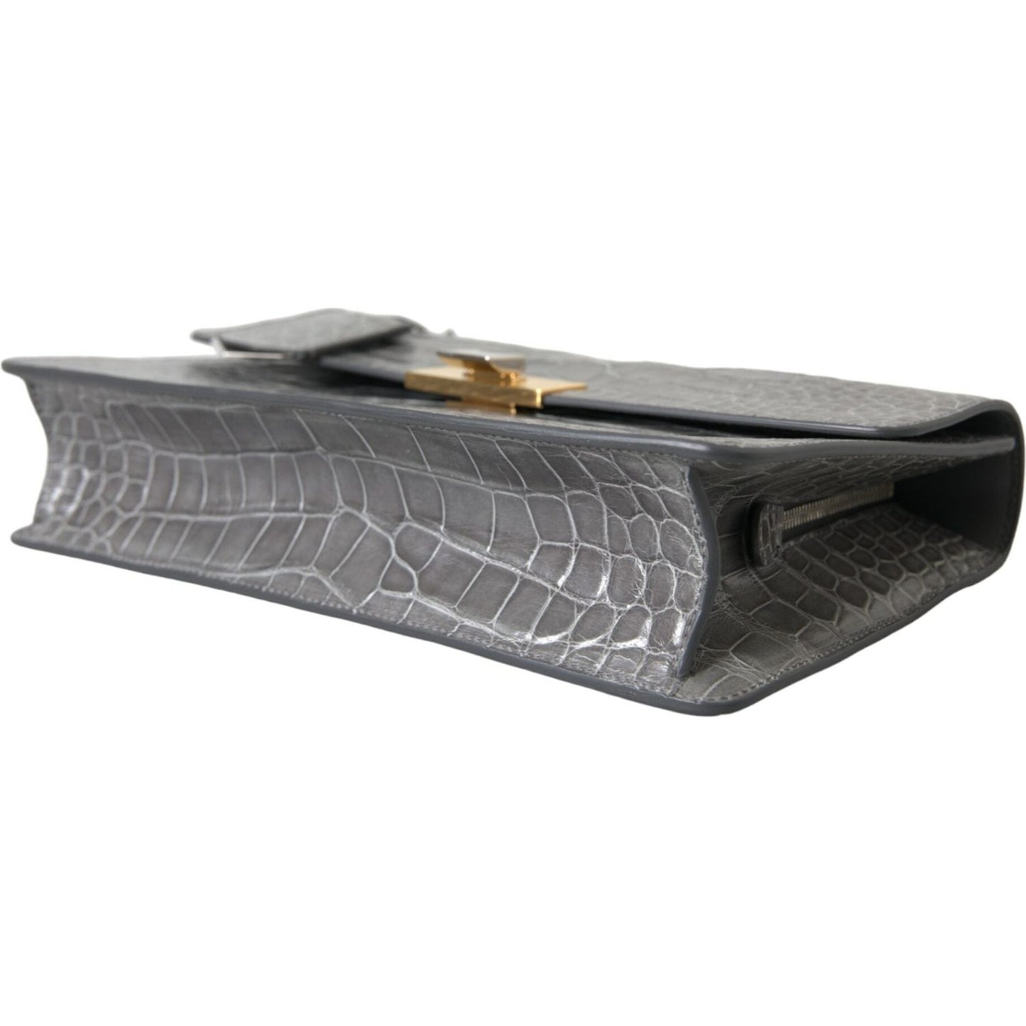 Balenciaga Alligator Leather Medium Shoulder Bag Balenciaga Dim Gray