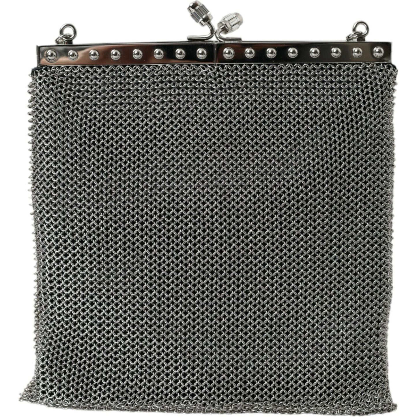 Prada Elegant Silver Mesh Shoulder Evening Bag Prada Dark Slate Gray