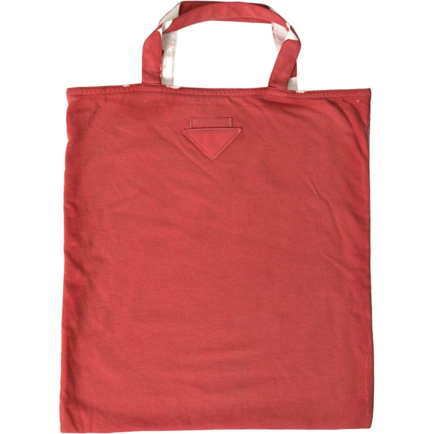 Prada Chic Red and White Fabric Tote Bag Prada Maroon