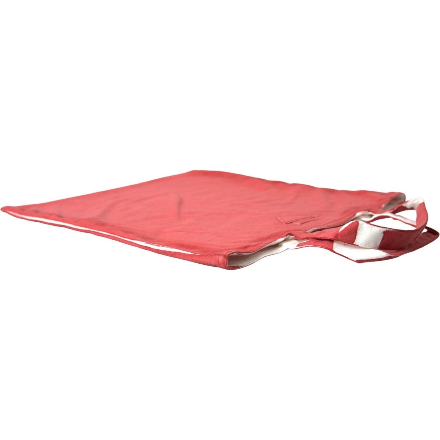 Prada Chic Red and White Fabric Tote Bag Prada Light Coral