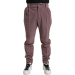 Dolce & Gabbana Purple Corduroy Cotton Stretch Skinny Pants PAN75075-50