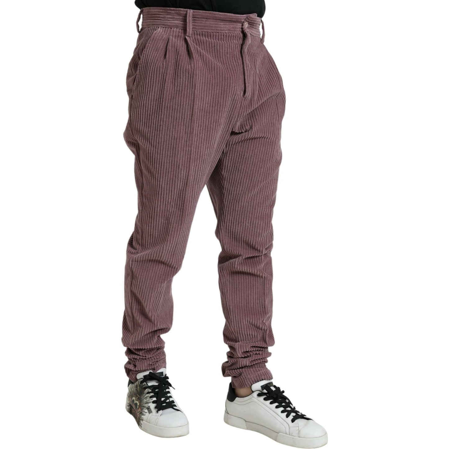 Dolce & Gabbana Purple Corduroy Cotton Stretch Skinny Pants PAN75075-50