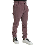Dolce & Gabbana Purple Corduroy Cotton Stretch Skinny Pants PAN75075-50