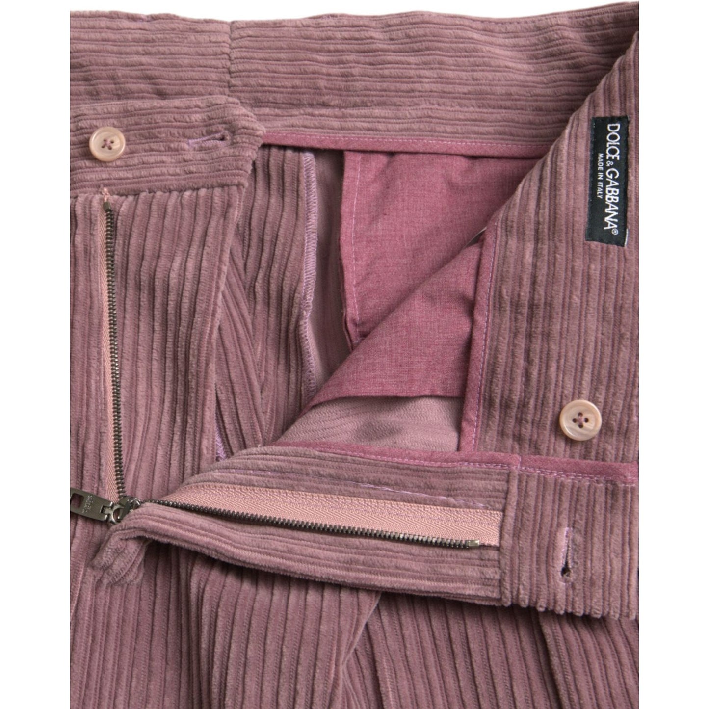 Dolce & Gabbana Purple Corduroy Cotton Stretch Skinny Pants PAN75075-50