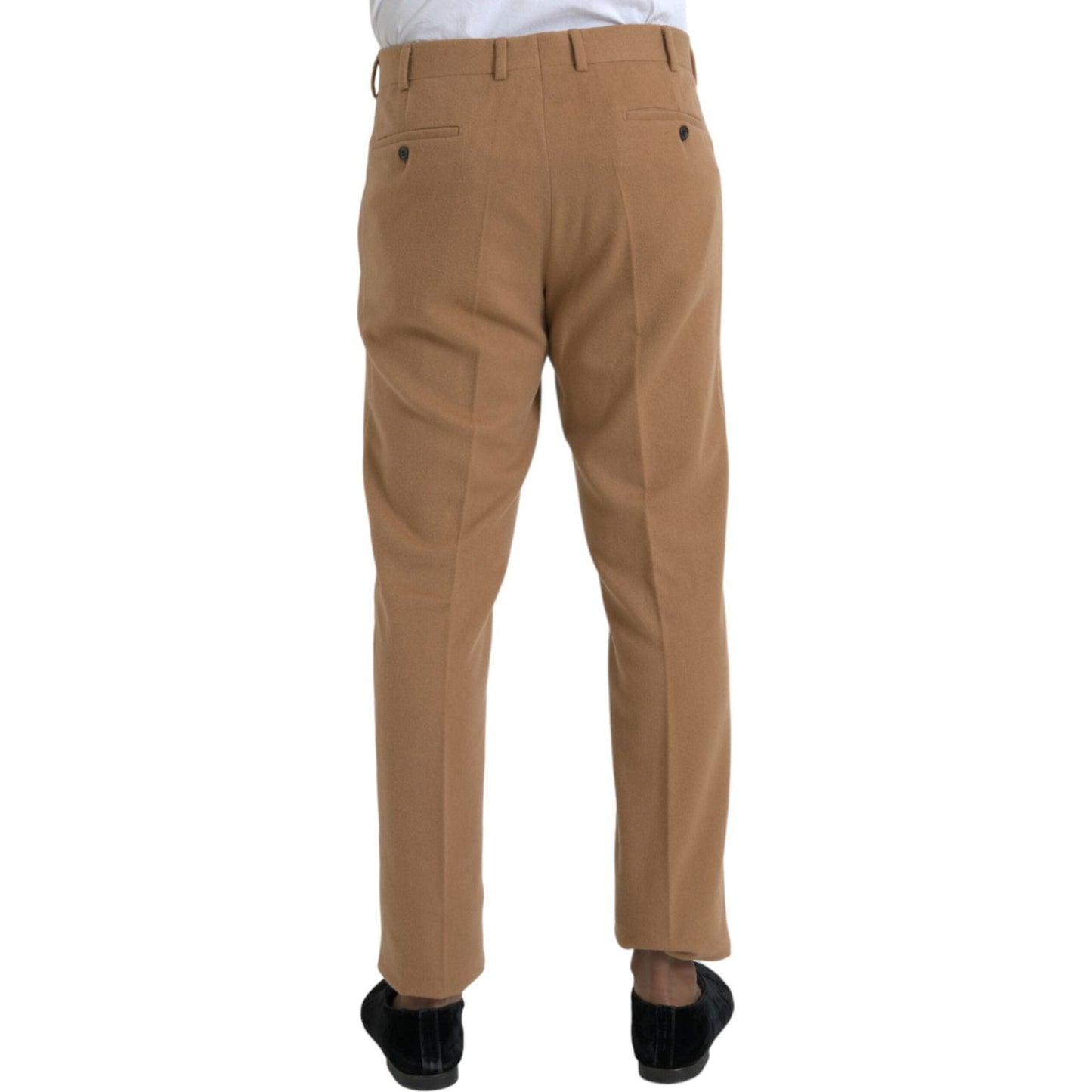 Prada Beige Cashmere Men Straight Fit Dress Pants Prada Sienna