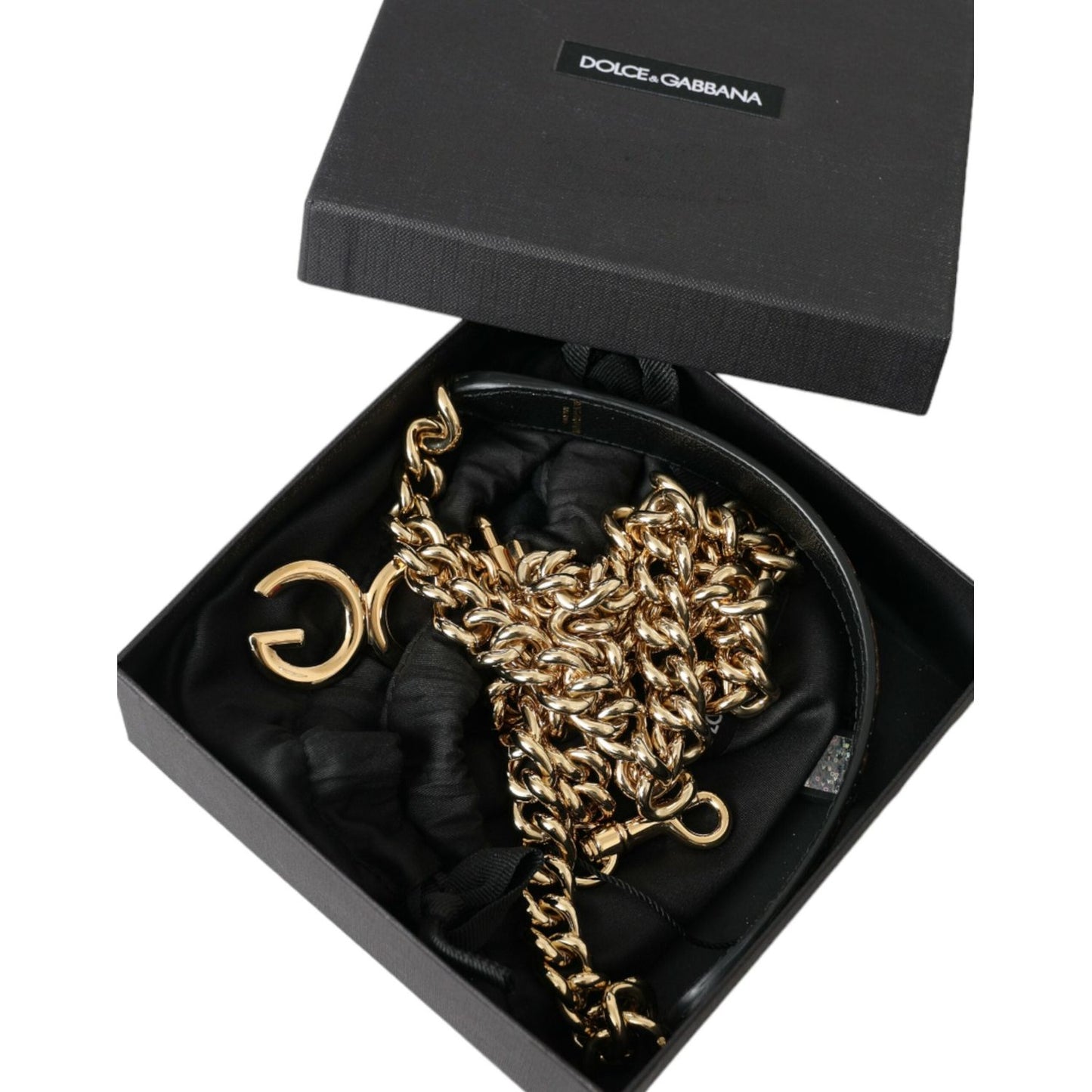 Dolce & Gabbana Brown Leopard Handbag Accessory Shoulder Strap Dolce & Gabbana Black
