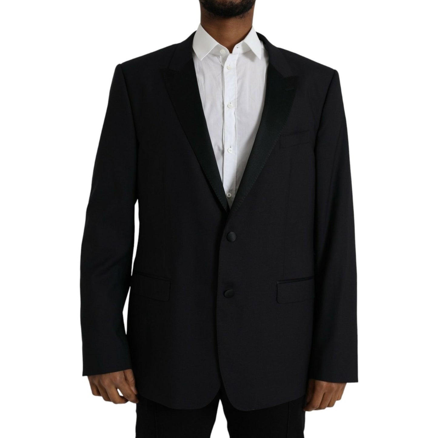 Dolce & Gabbana Blue MARTINI Single Breasted Coat Blazer Dolce & Gabbana Black