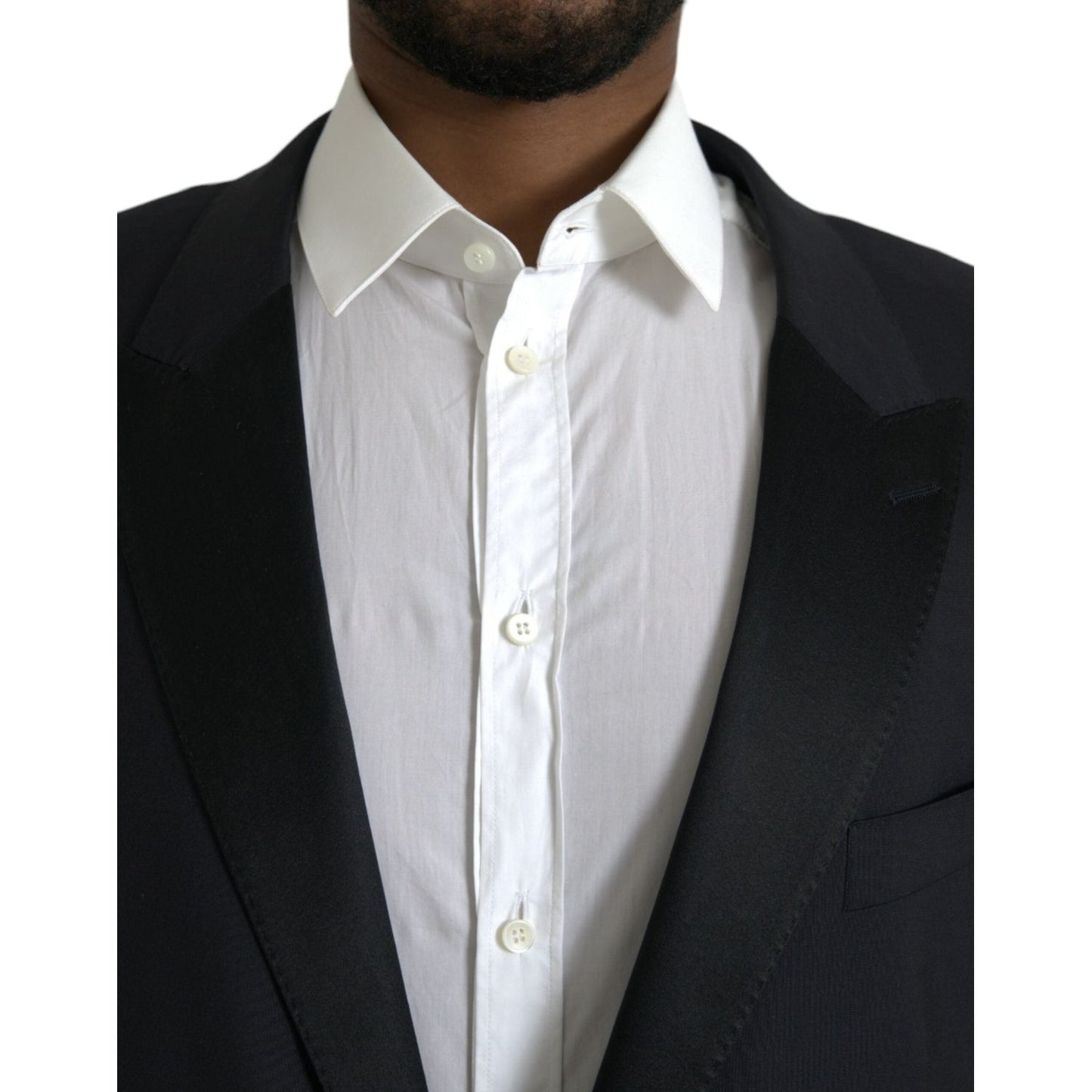 Dolce & Gabbana Blue MARTINI Single Breasted Coat Blazer Dolce & Gabbana Black