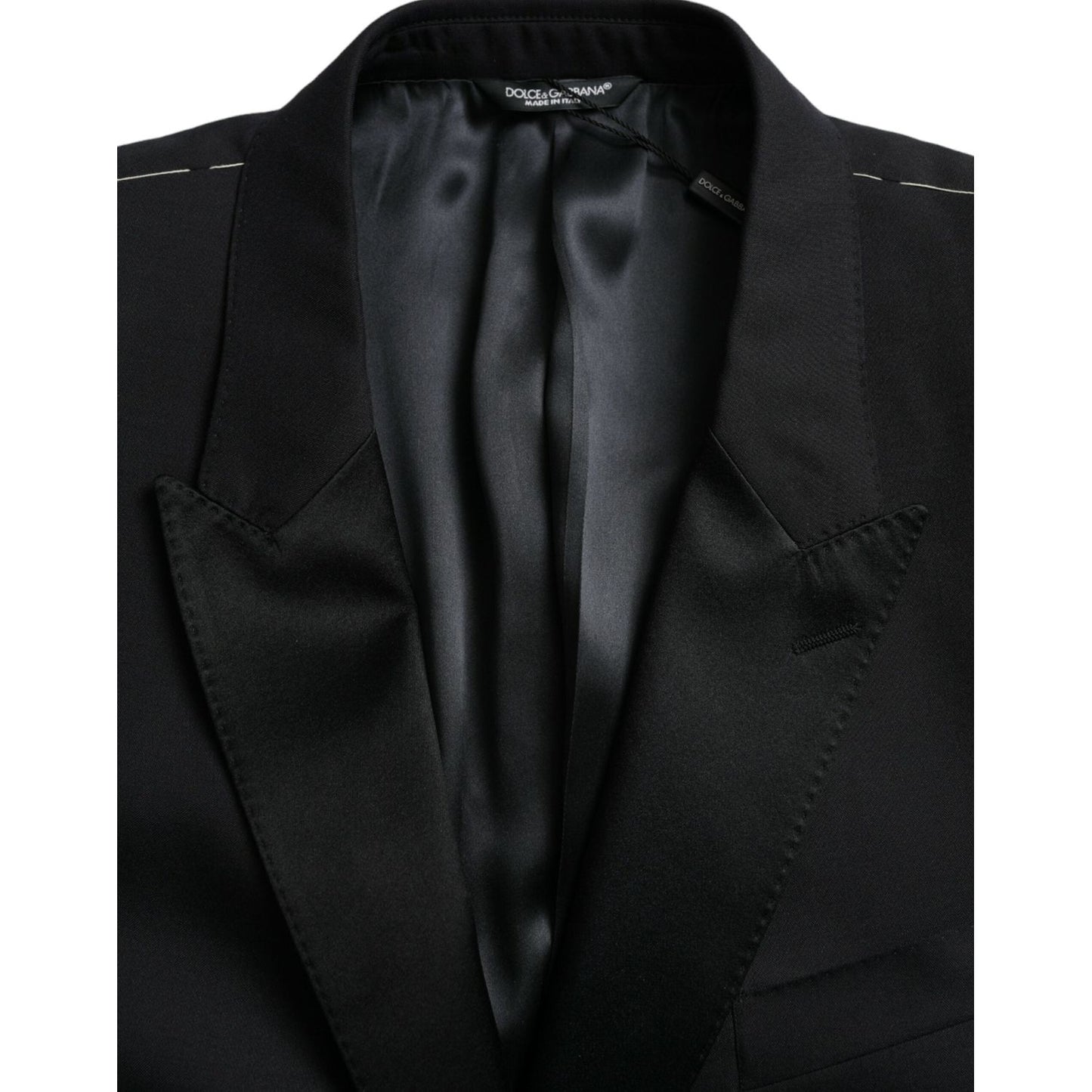 Dolce & Gabbana Blue MARTINI Single Breasted Coat Blazer Dolce & Gabbana Black