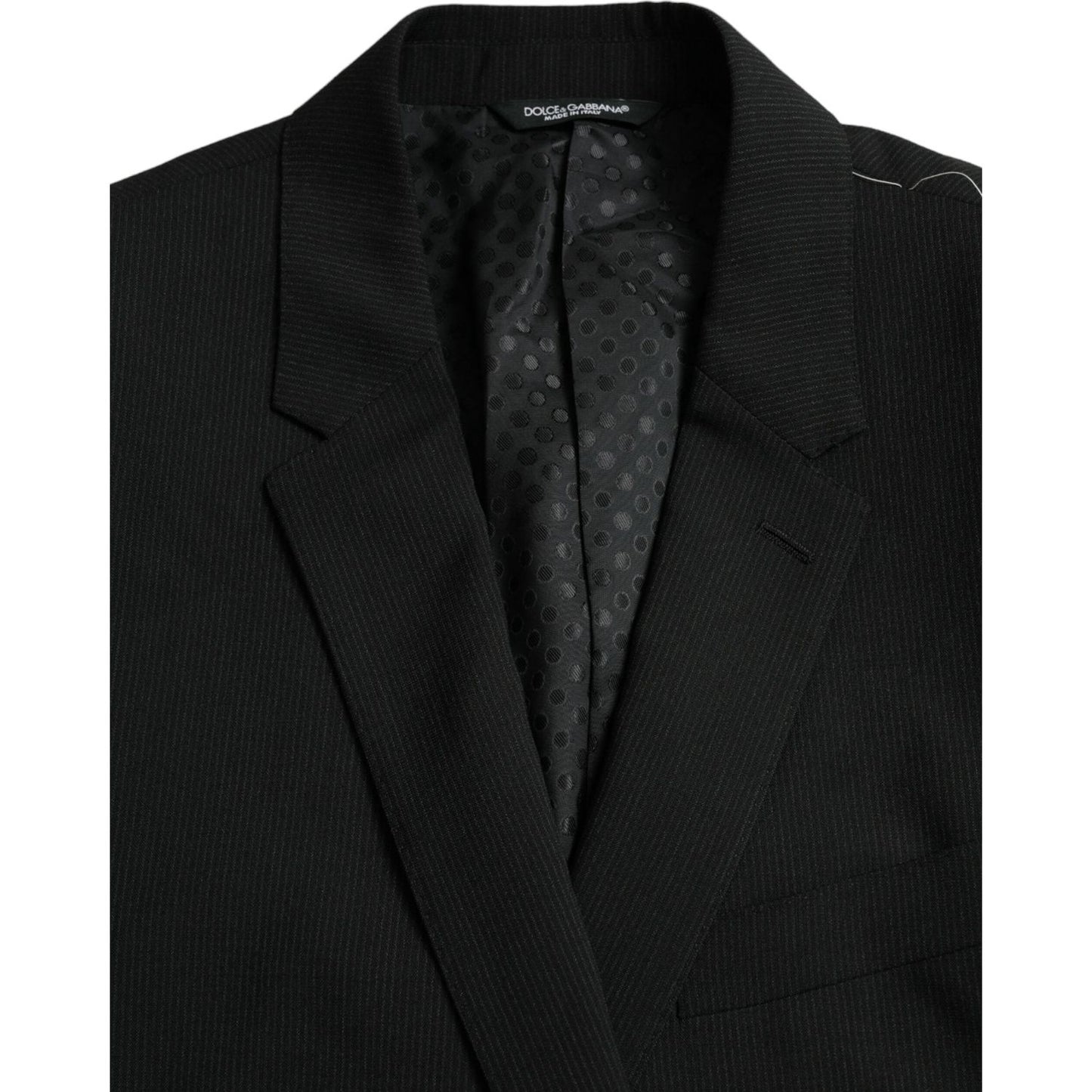 Dolce & Gabbana Blue MARTINI Shawl Single Breasted Blazer Dolce & Gabbana Black