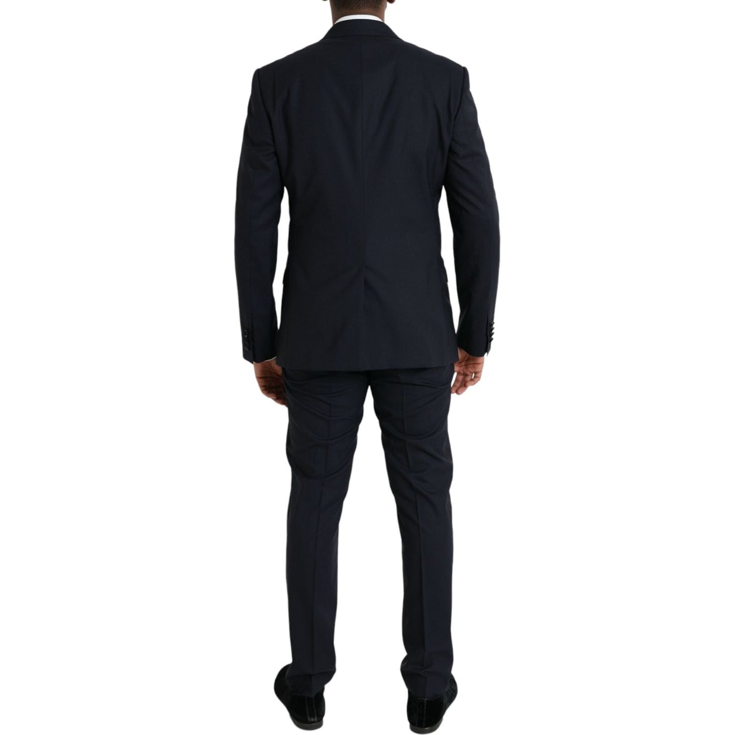 Dolce & Gabbana Dark Blue MARTINI Wool Formal 3 Piece Suit Dolce & Gabbana Black