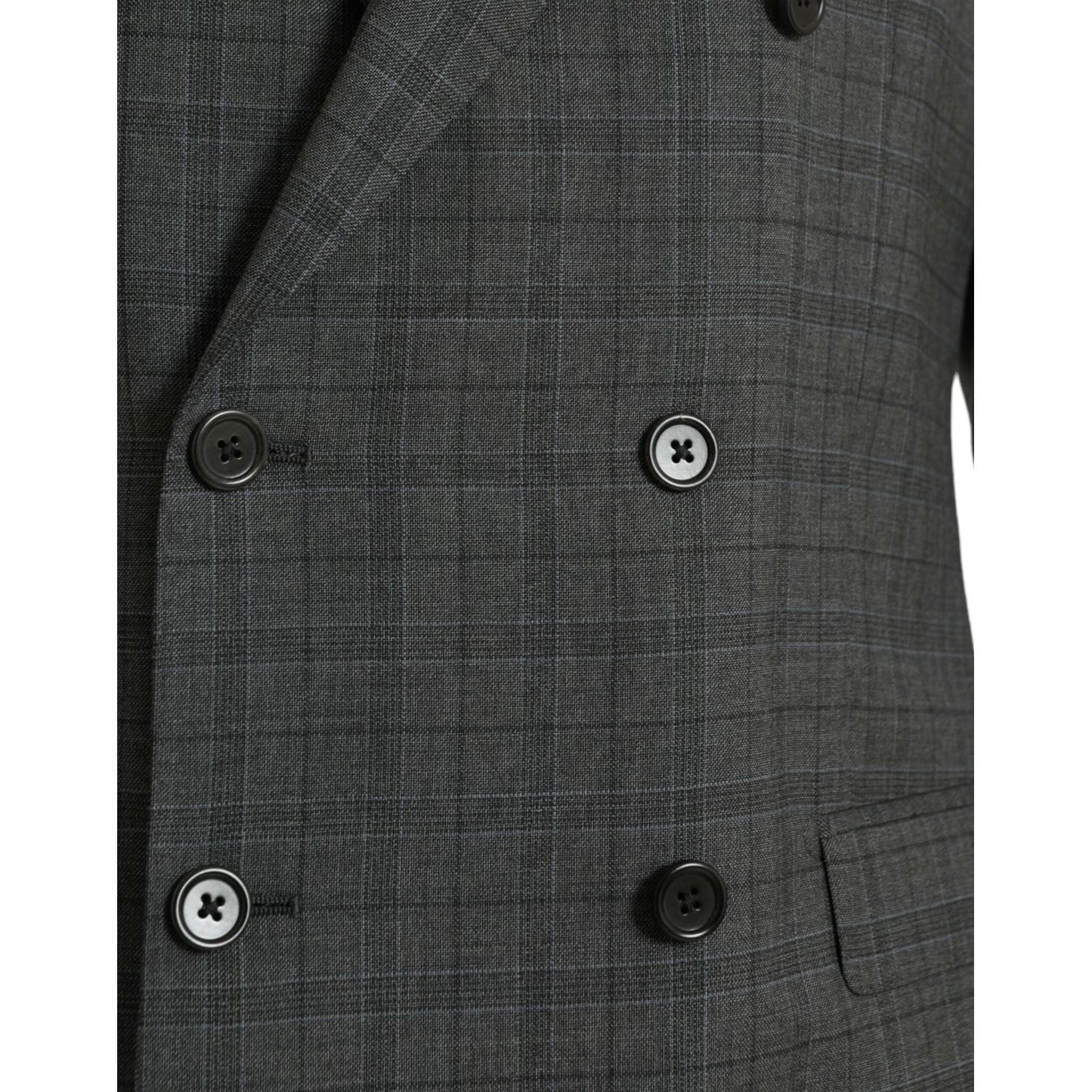 Dolce & Gabbana Gray Plaid Wool MARTINI Formal 2 Piece Suit Dolce & Gabbana Dark Slate Gray