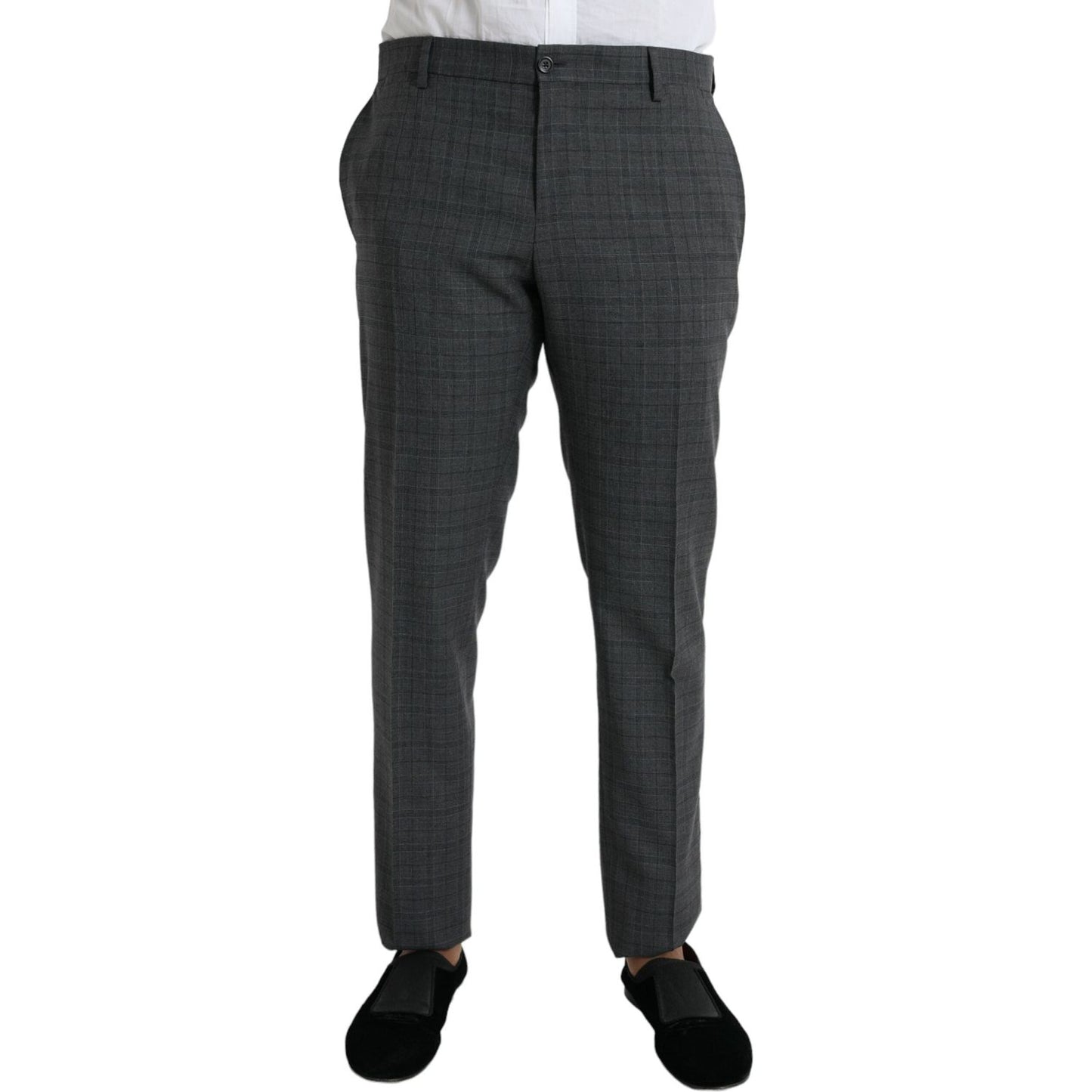 Dolce & Gabbana Gray Plaid Wool MARTINI Formal 2 Piece Suit Dolce & Gabbana Dark Slate Gray