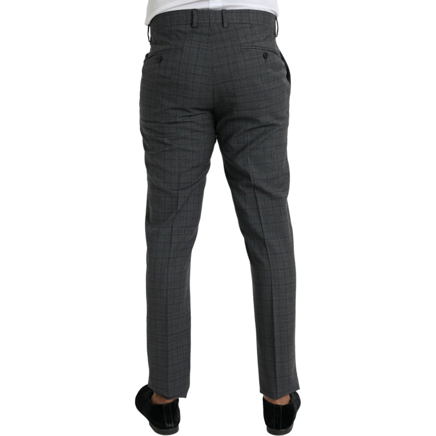 Dolce & Gabbana Gray Plaid Wool MARTINI Formal 2 Piece Suit Dolce & Gabbana Dark Slate Gray