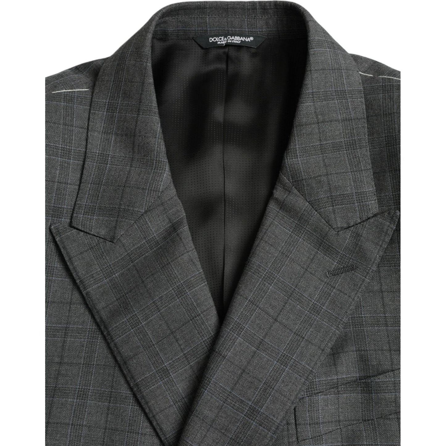 Dolce & Gabbana Gray Plaid Wool MARTINI Formal 2 Piece Suit Dolce & Gabbana Dark Slate Gray