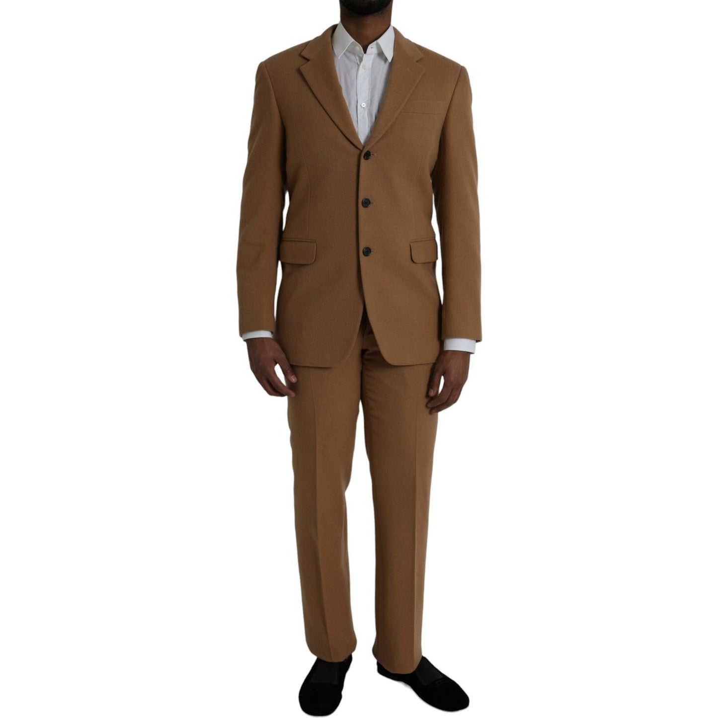 Prada Brown Cashmere 2 Piece Single Breasted Suit Prada Dark Olive Green