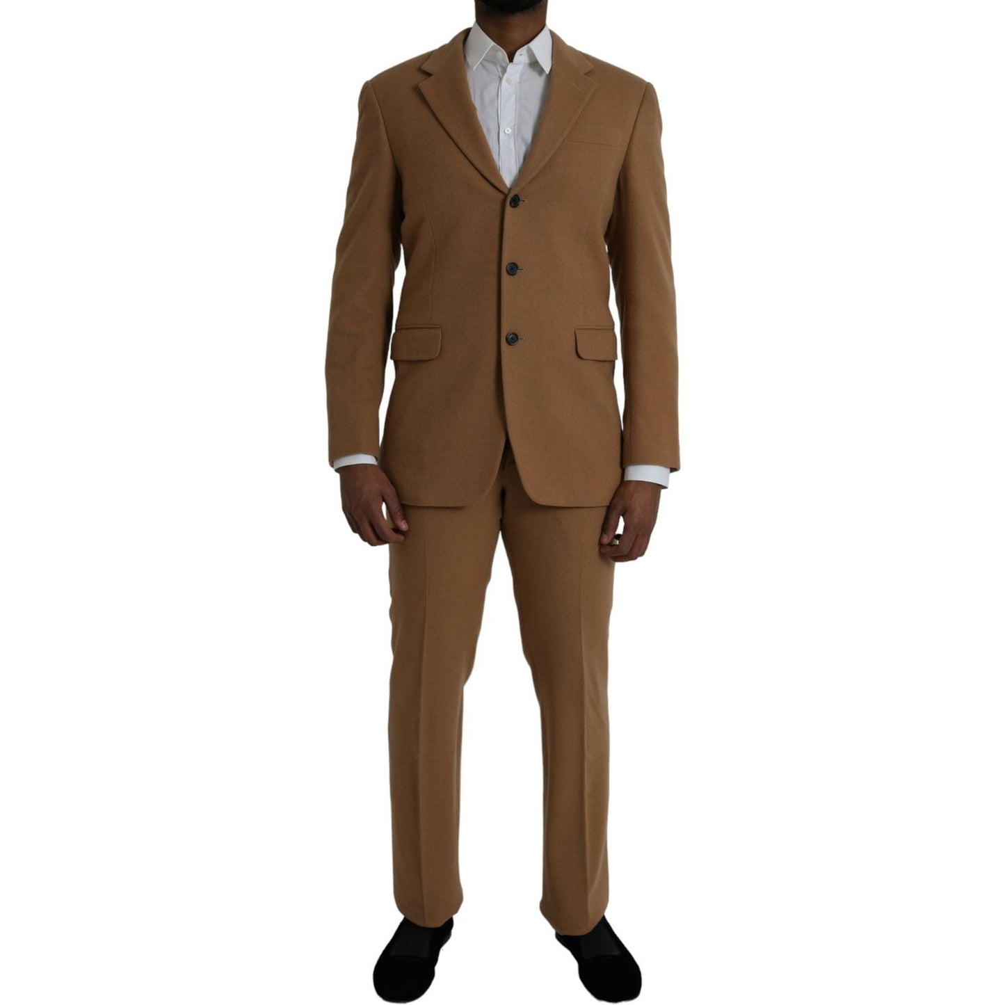 Prada Brown Cashmere 2 Piece Single Breasted Suit Prada Dark Olive Green