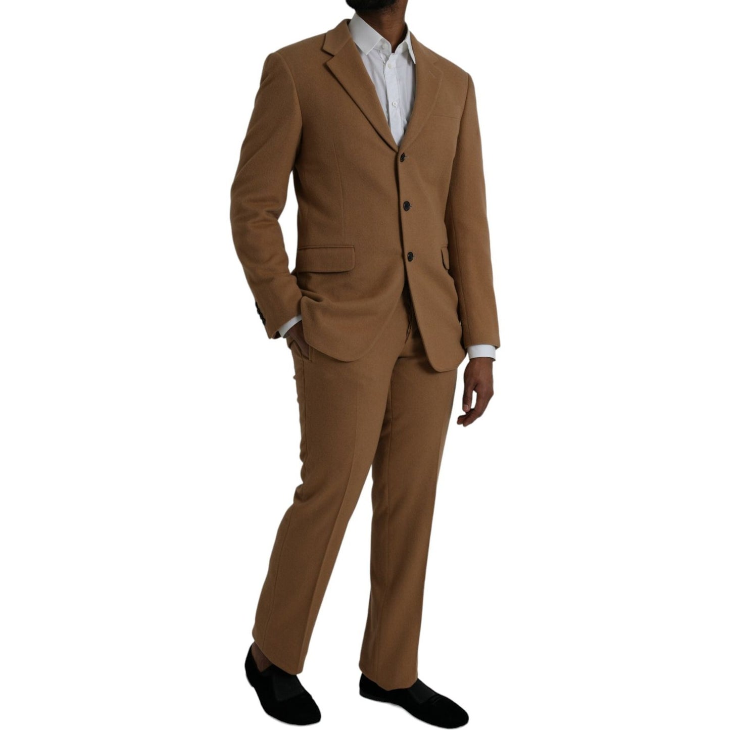 Prada Brown Cashmere 2 Piece Single Breasted Suit Prada Dark Olive Green