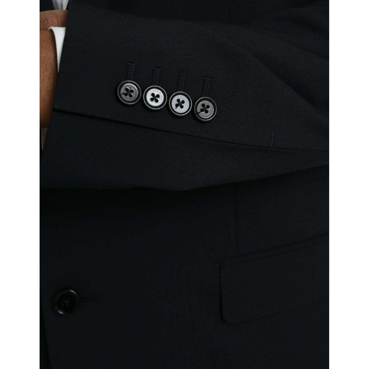 Dolce & Gabbana Blue MARTINI Wool Formal 2 Piece Suit Dolce & Gabbana Black