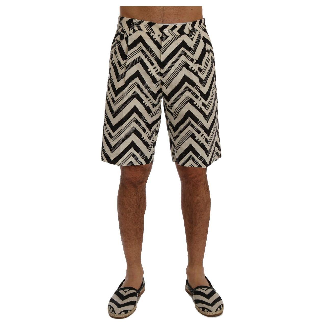 Dolce & Gabbana Striped Casual Knee-High Shorts Dolce & Gabbana Dim Gray