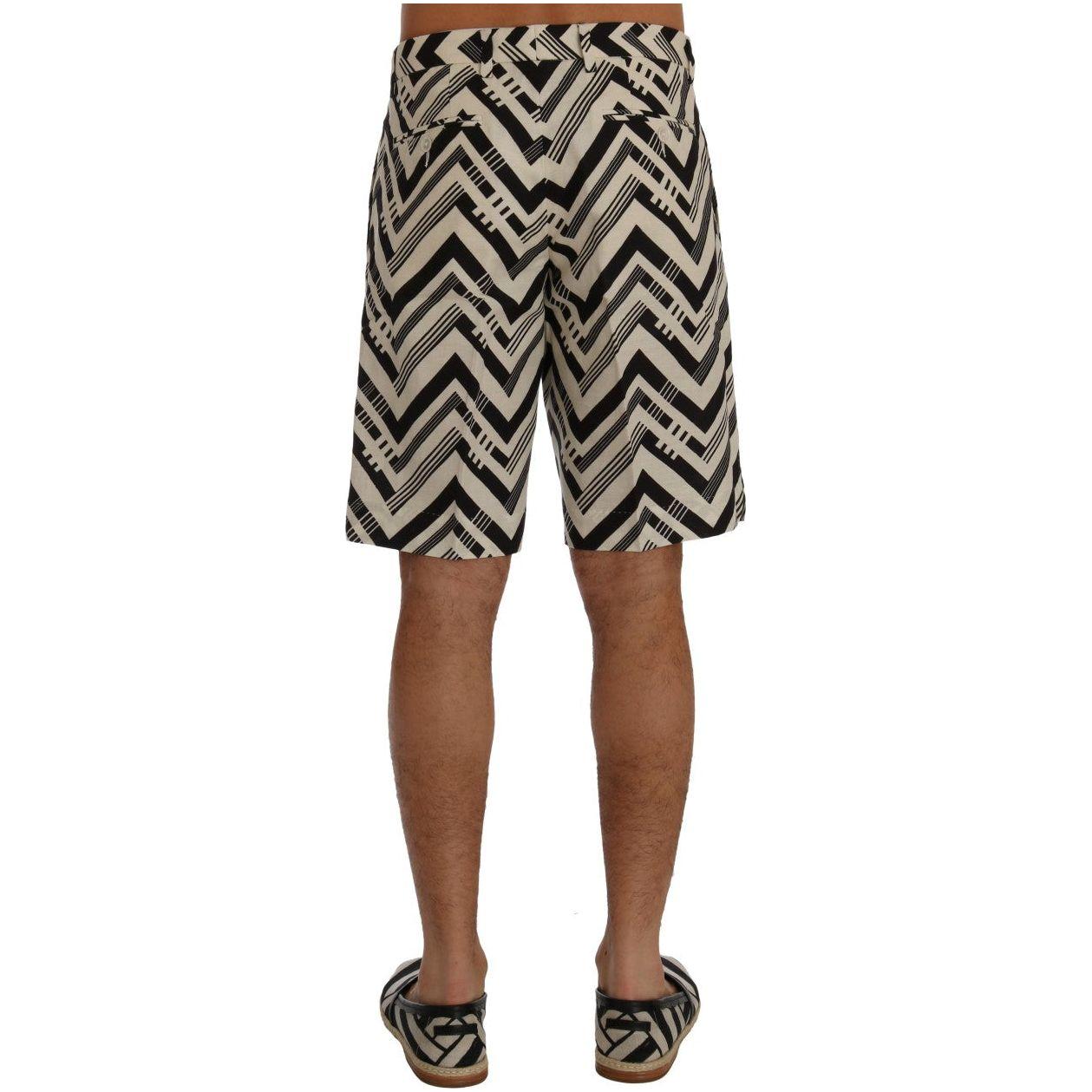 Dolce & Gabbana Striped Casual Knee-High Shorts Dolce & Gabbana Dim Gray