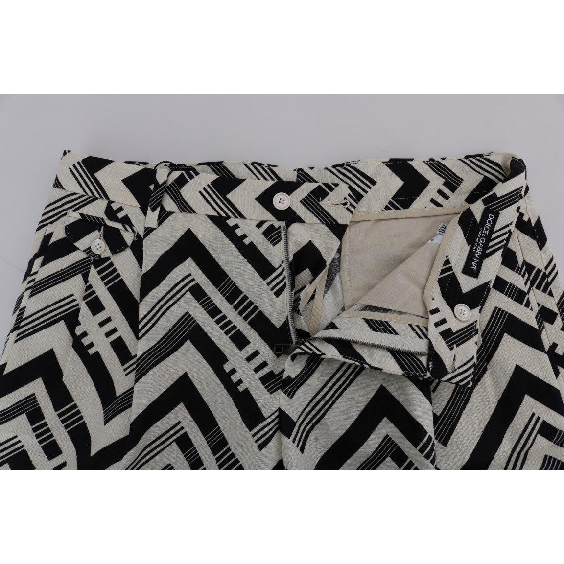 Dolce & Gabbana Striped Casual Knee-High Shorts Dolce & Gabbana Dark Gray