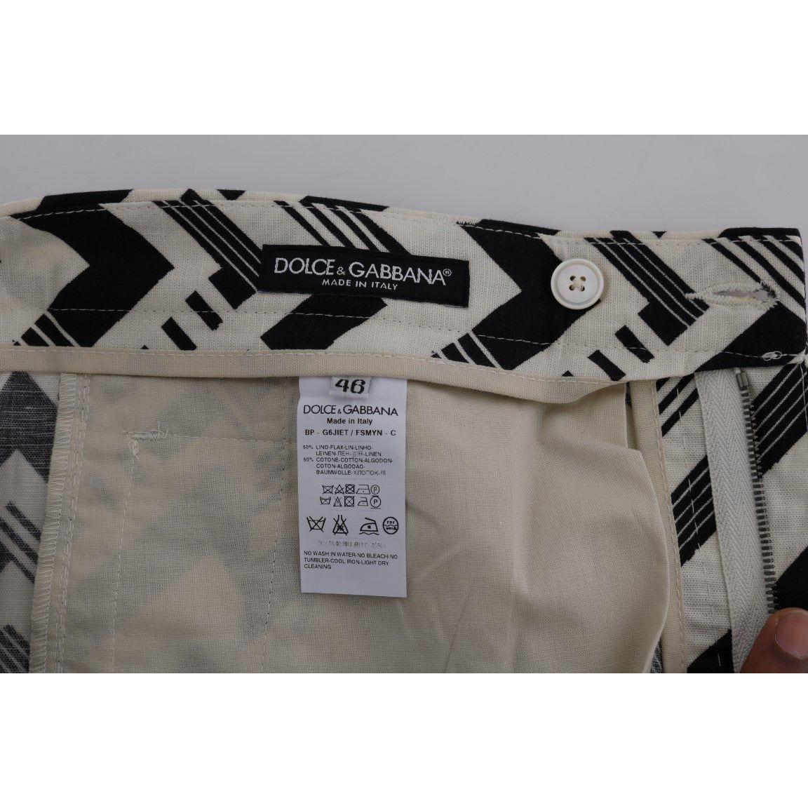 Dolce & Gabbana Striped Casual Knee-High Shorts Dolce & Gabbana Slate Gray