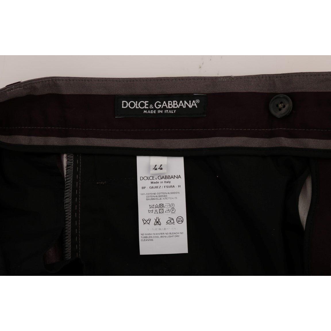 Dolce & Gabbana Casual Striped Cotton Shorts Dolce & Gabbana Gray