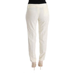 Ermanno Scervino White Cotton Regular Fit Casual Pants SIG30319-4
