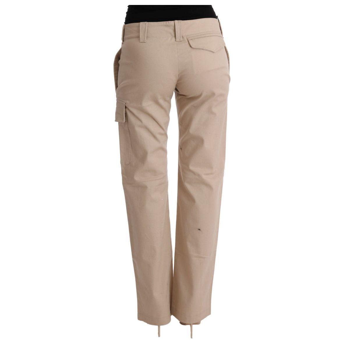 Ermanno Scervino Beige Cotton Wool Regular Fit Pants SIG30353-1