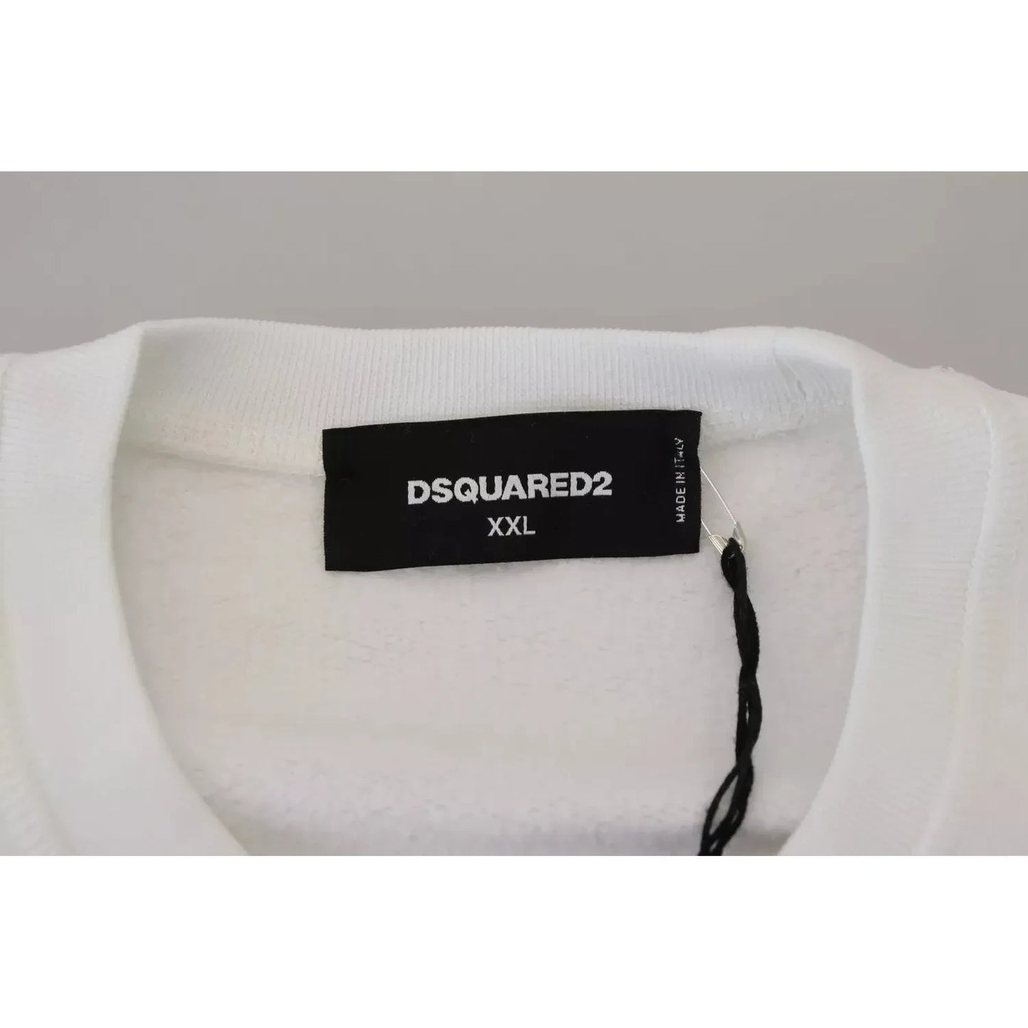 Dsquared² White Embroidered Crewneck Sweatshirt Sweater Dsquared² Gray