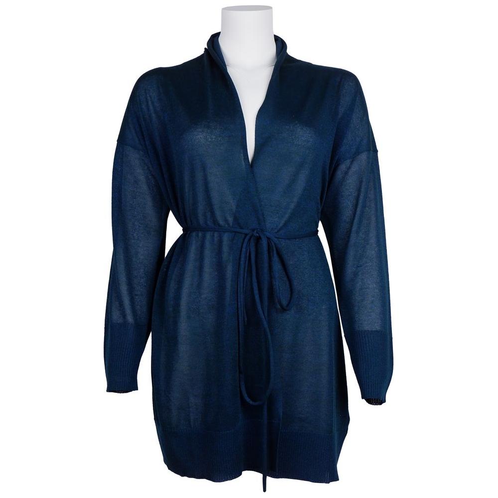 Alpha Studio Blue Viscose Dress Alpha Studio Midnight Blue