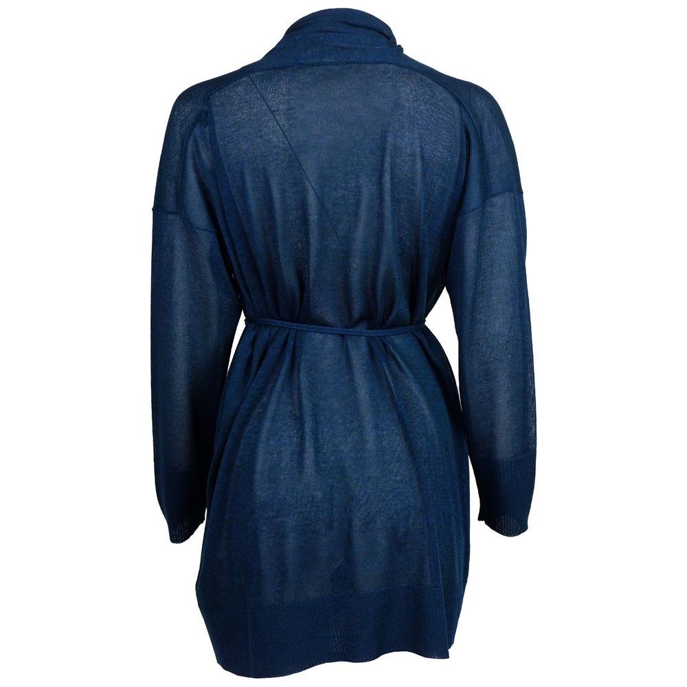 Alpha Studio Blue Viscose Dress Alpha Studio Dark Slate Gray