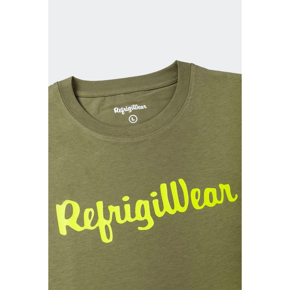 Refrigiwear Army Cotton Tee with Contrast Logo Refrigiwear Dim Gray