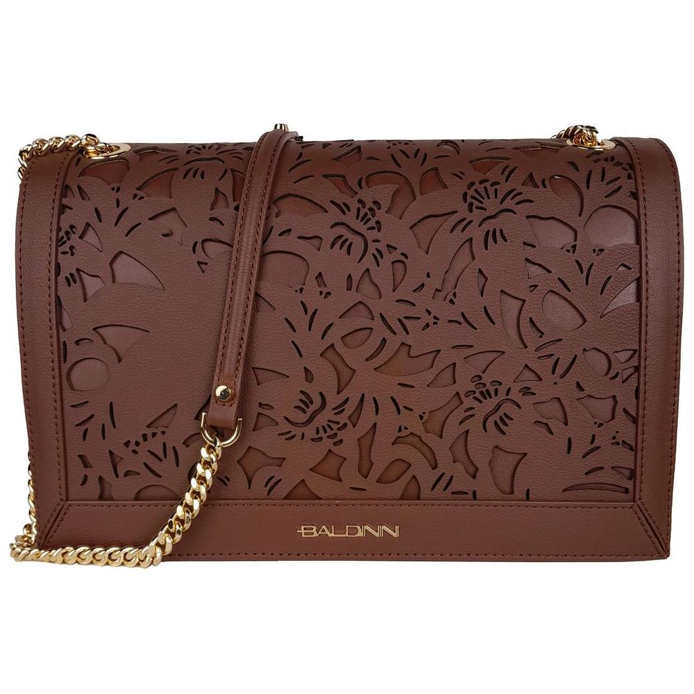 Baldinini Trend Brown Calfskin Women Crossbody Bag Baldinini Trend Dark Olive Green