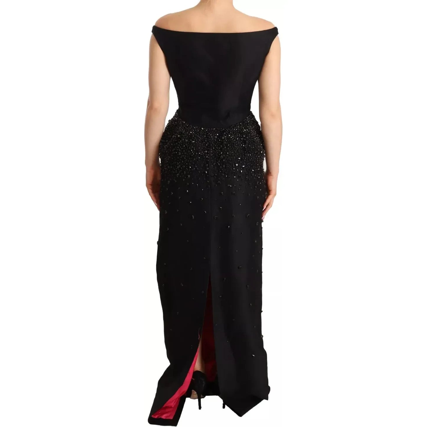 Dsquared² Black Embellish Sleeveless Ribbon Floor Length Dress Dsquared² Tan