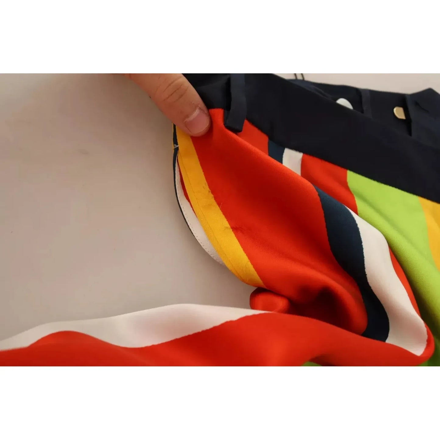 Dsquared² Multicolor Striped Mid Waist Straight Pants Dsquared² Rosy Brown