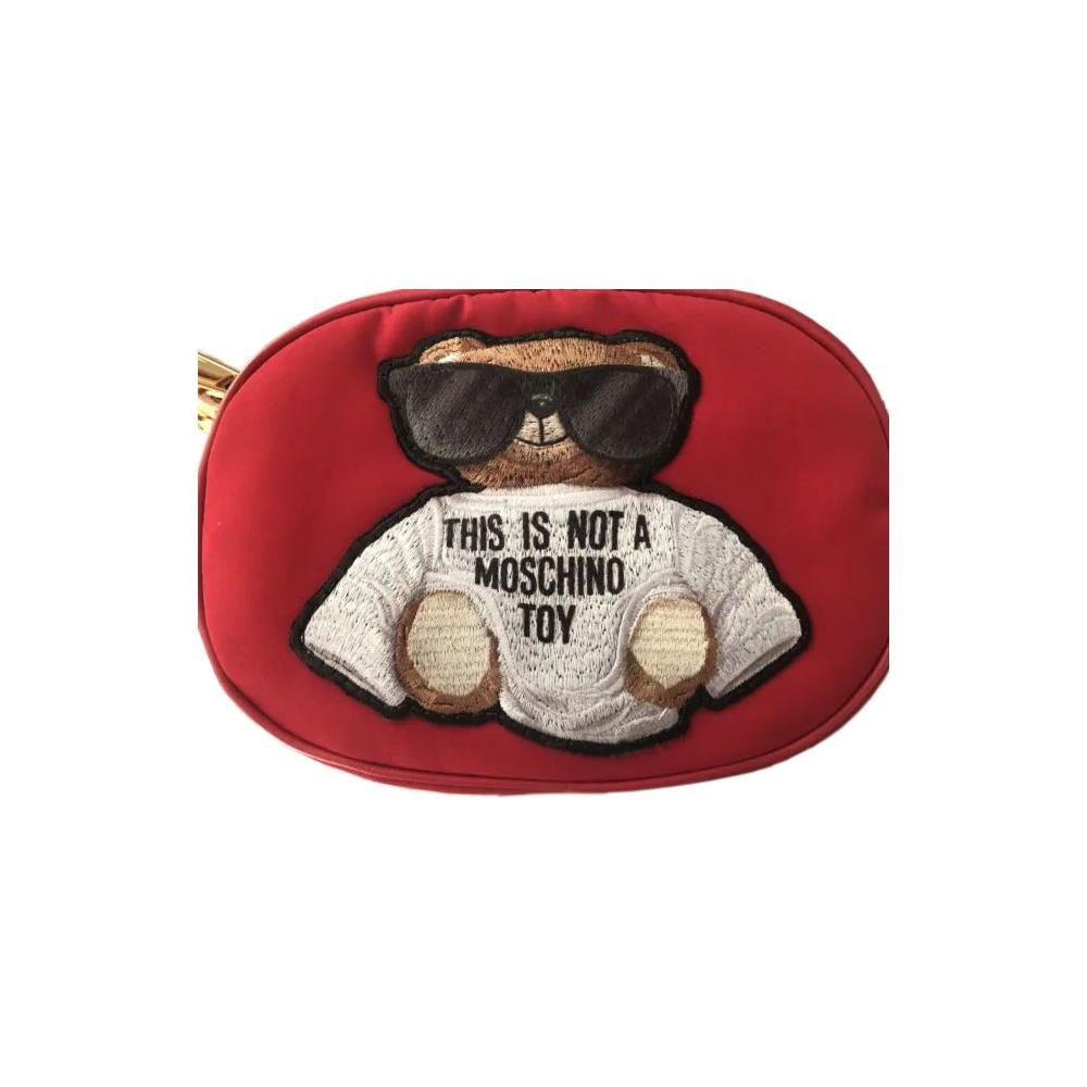 Moschino Couture Chic Embroidered Nylon Belt Bag in Pink Moschino Couture Brown