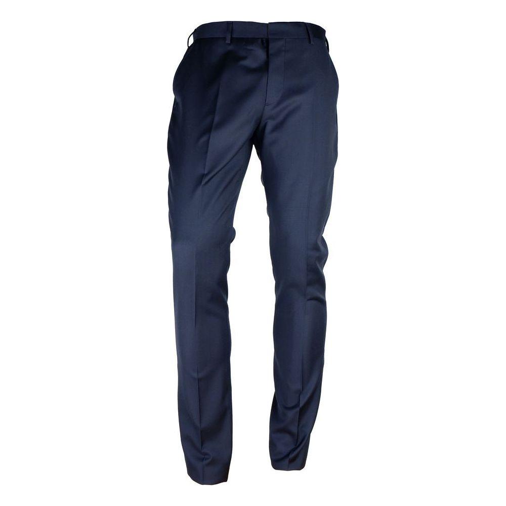 Made in Italy Blue Wool Men's Trousers Made in Italy Dark Slate Gray