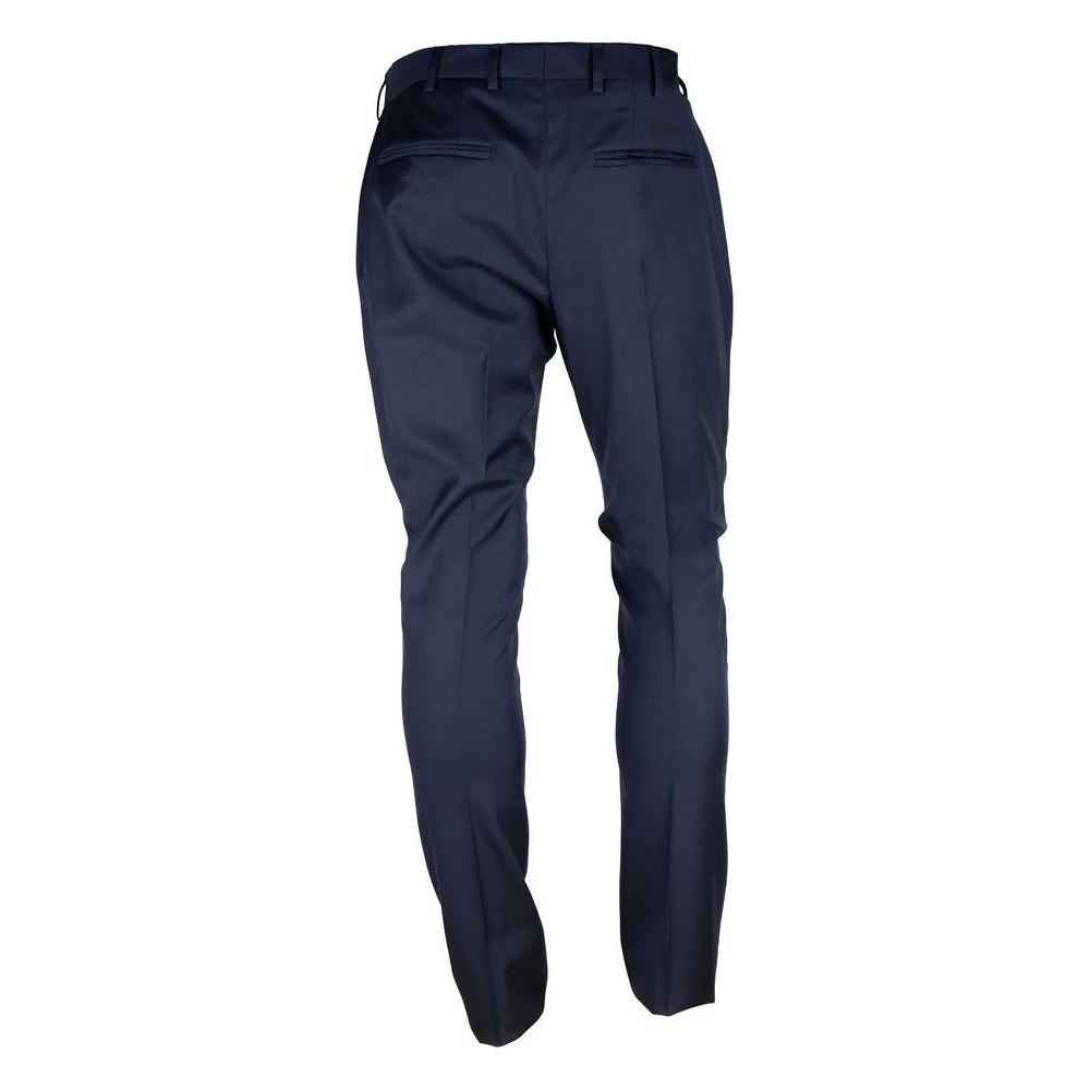 Made in Italy Blue Wool Men's Trousers Made in Italy Dark Slate Gray