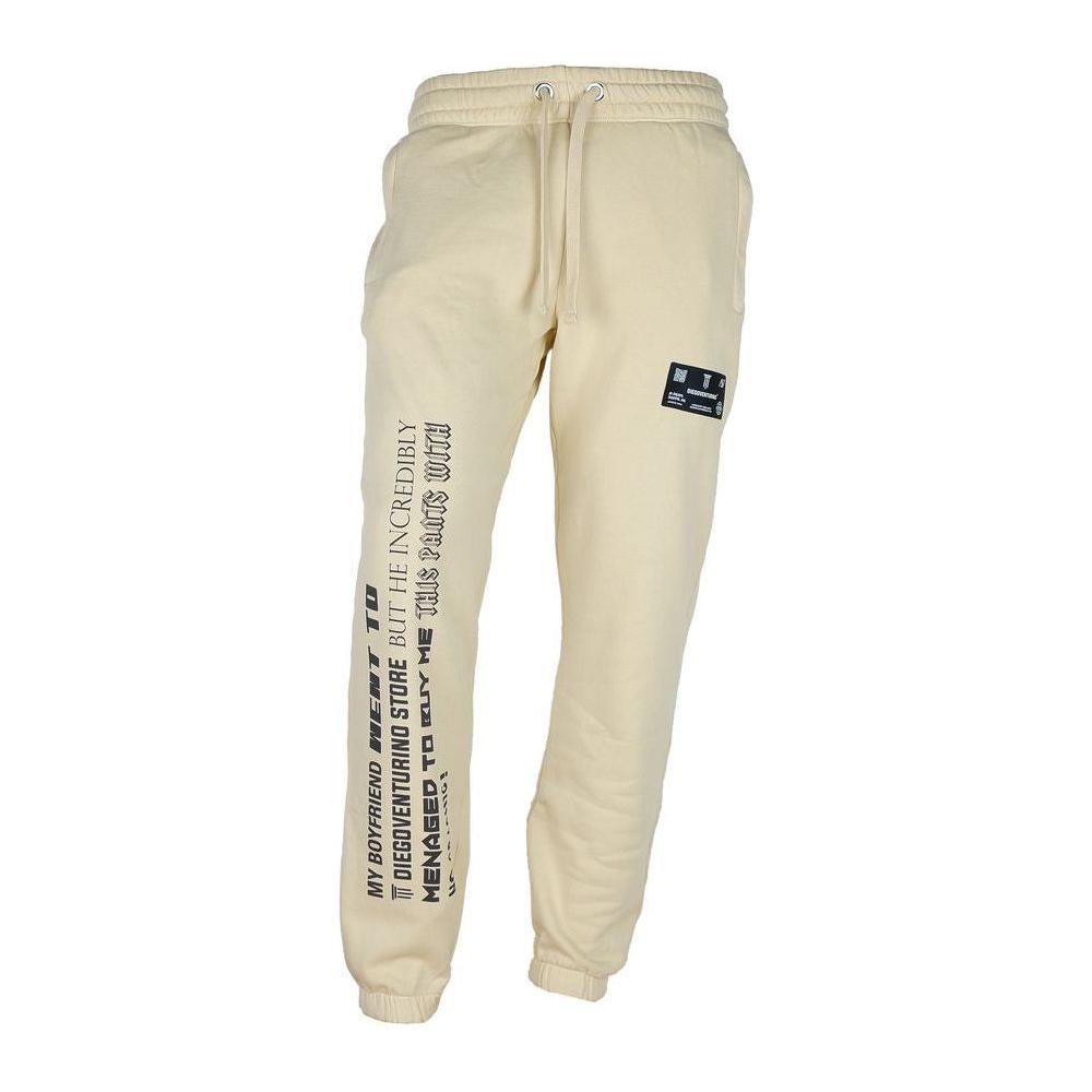 Diego Venturino Beige Cotton Men's Track Pant Diego Venturino Gray