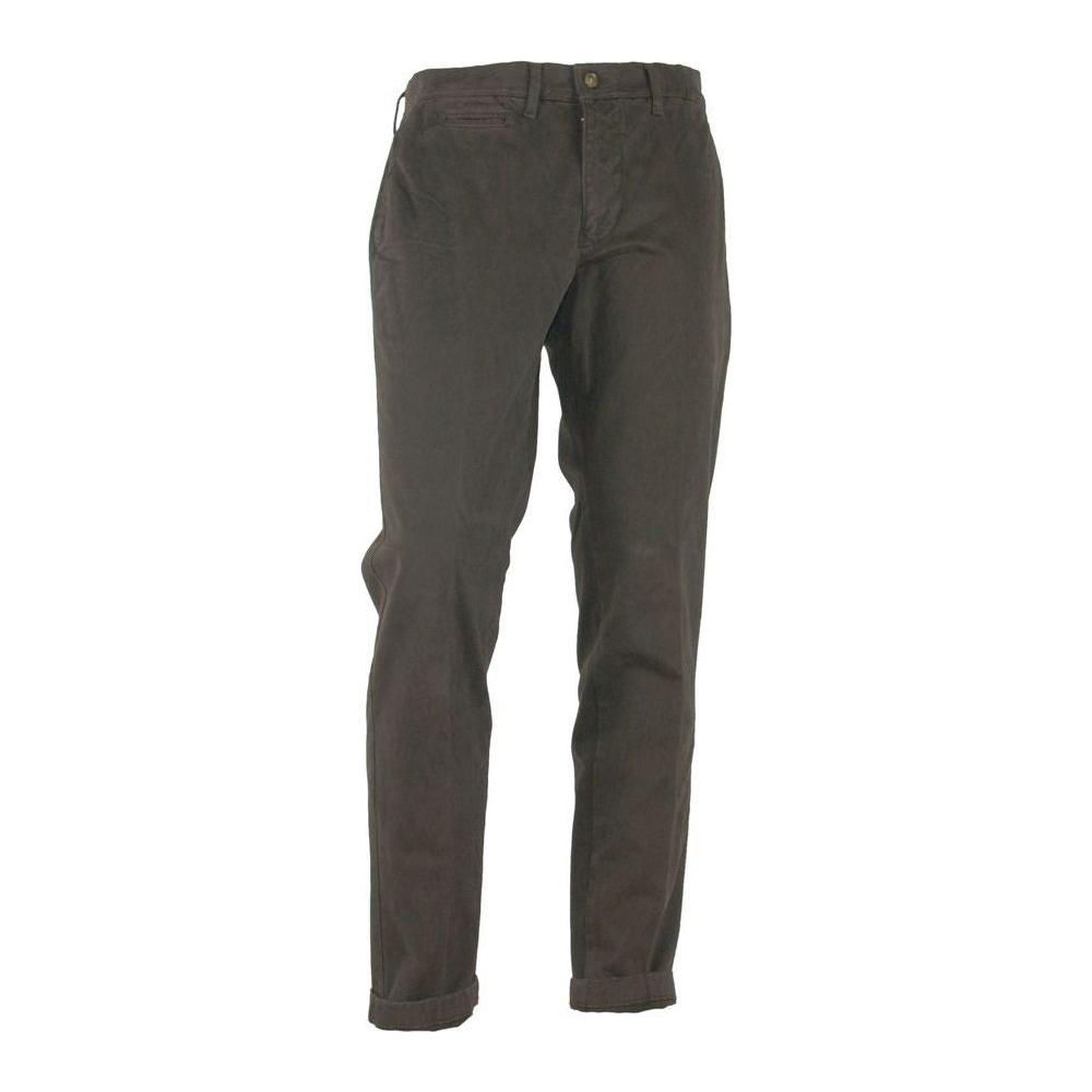 Made in Italy Elegant Brown Winter Trousers Made in Italy Dark Slate Gray
