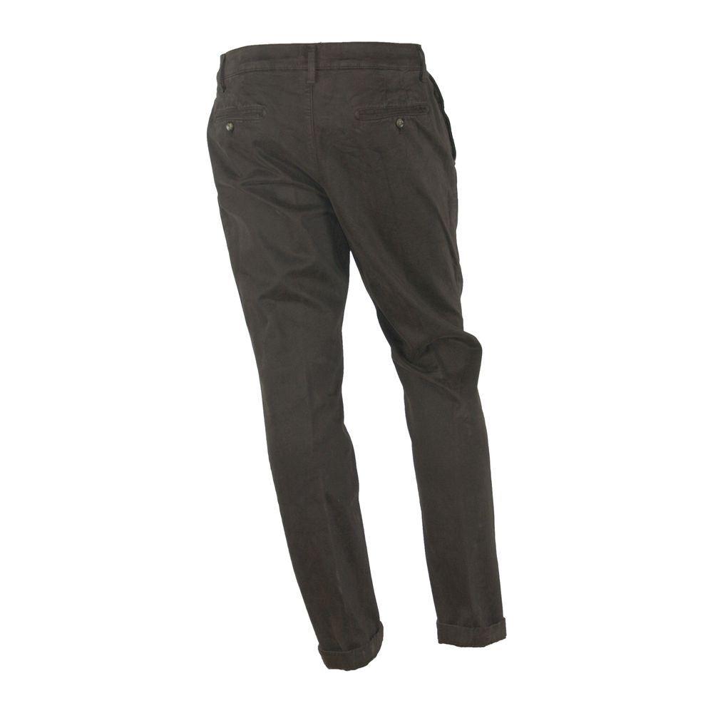 Made in Italy Elegant Brown Winter Trousers Made in Italy Dark Slate Gray