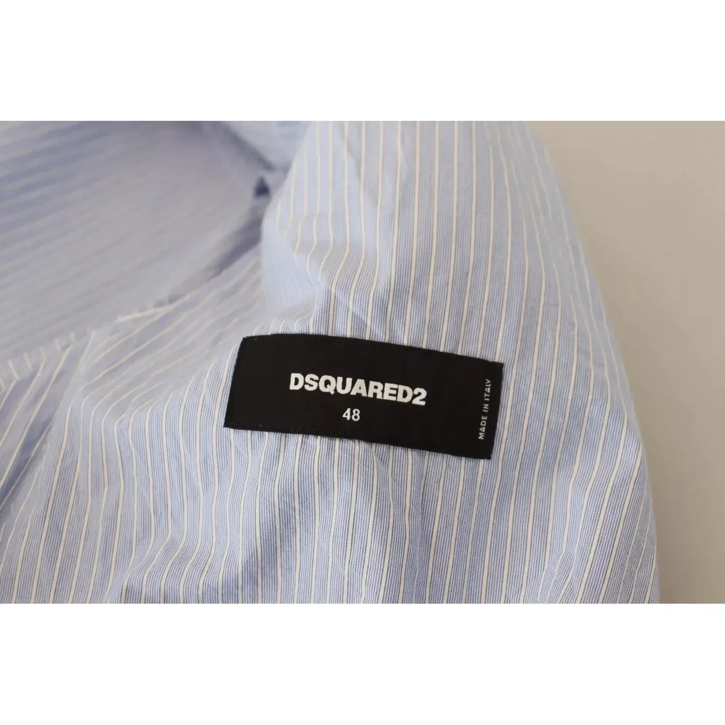Dsquared² Blue Striped Single Breasted Formal Coat Blazer Dsquared² Dark Gray